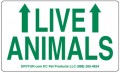 Roll of 1,000 Live Animal Label w/arrows