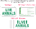 Pro Pack of 50 sets of Live Animal Shipping Labels